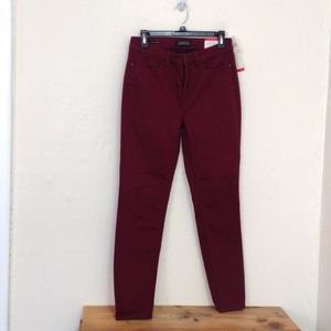 Talbots Burgundy Flawless Five Pocket High Rise Jegging Size 4 NWT